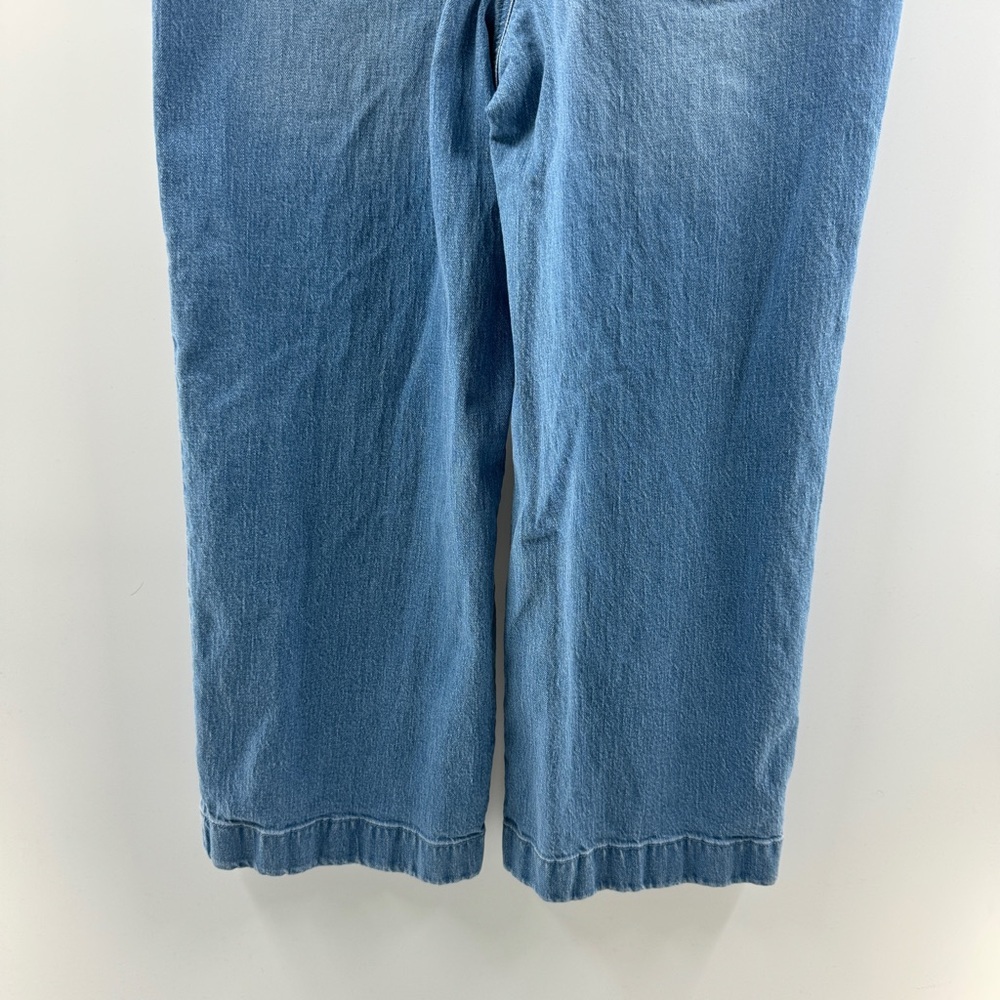 Talbots Wide Leg Crop Jeans | Embroidered Floral Eyelet | Medium Wash | Size 10 - Picture 9 of 9